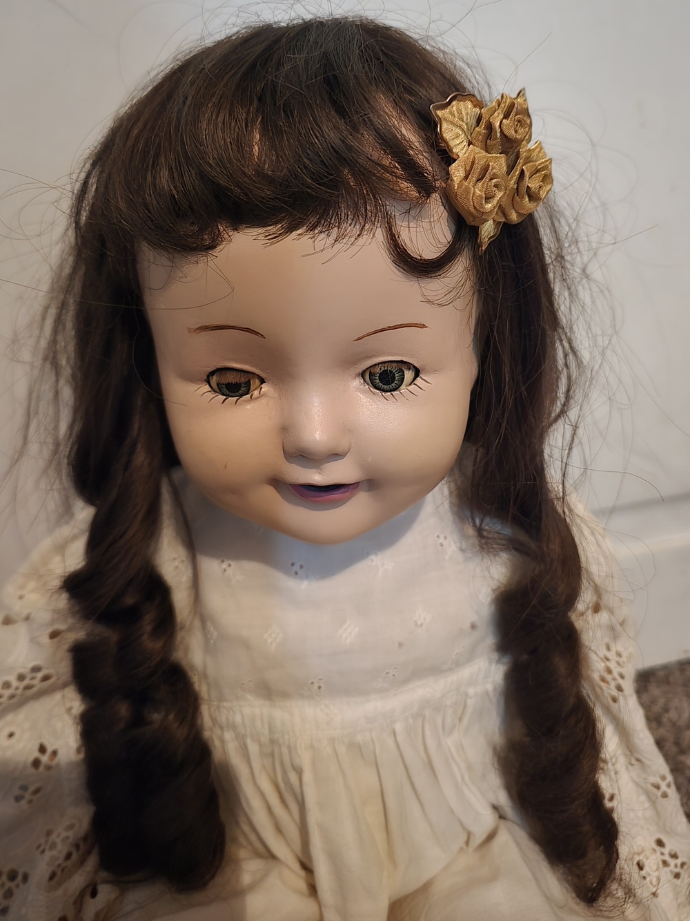 Vintage Haunted Doll 25 Inch With Vintage Gown